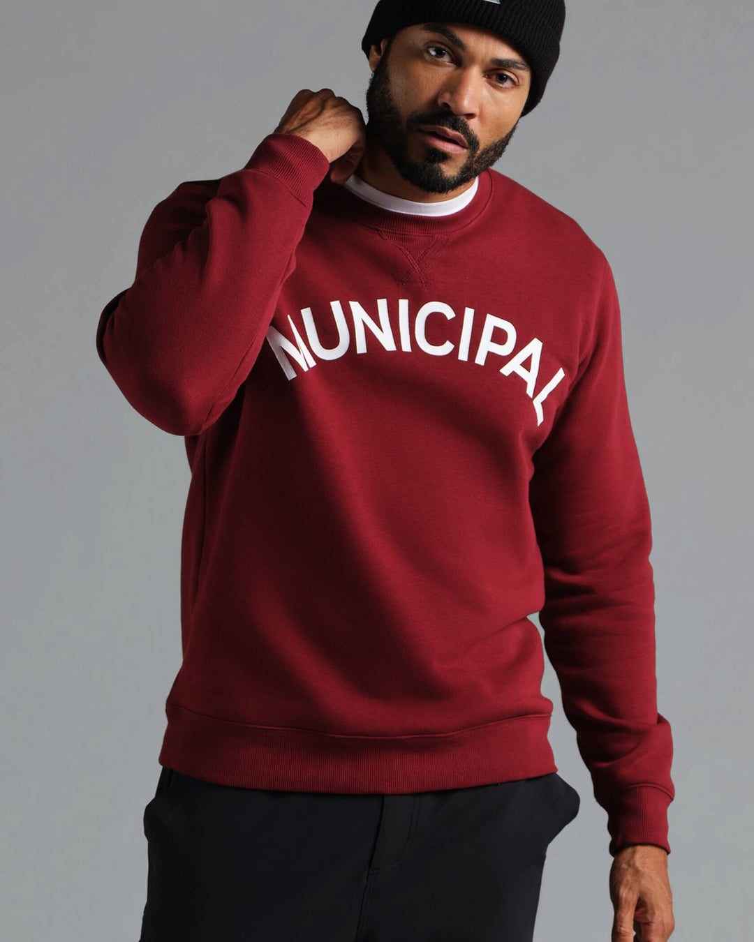 Municipal Origin Fleece Crew - CARDINAL - Sun Diego Boardshop