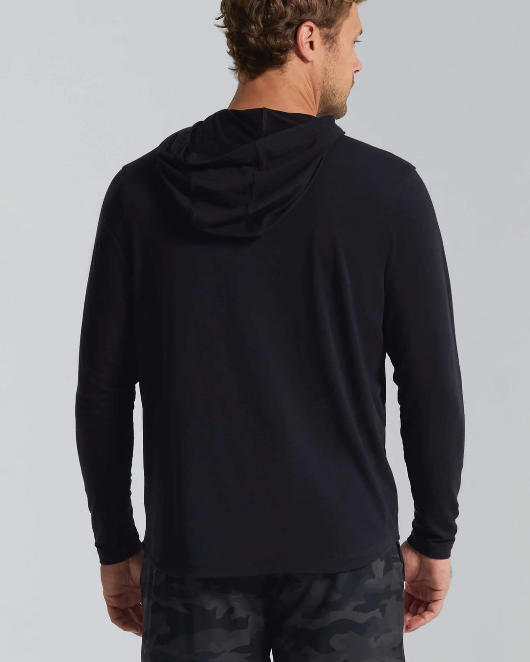 Municipal Men's Sport Utility LS Hooded T-Shirt - Black