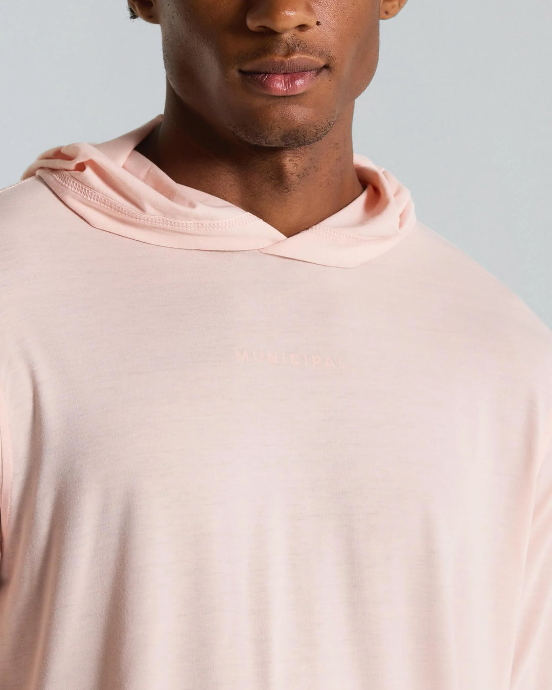 Municipal Men's Sport Utility LS Hooded T-Shirt - Blush
