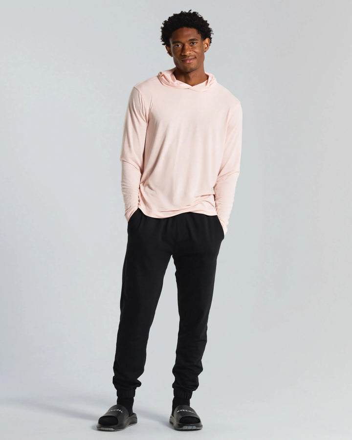 Municipal Men's Sport Utility LS Hooded T-Shirt - Blush