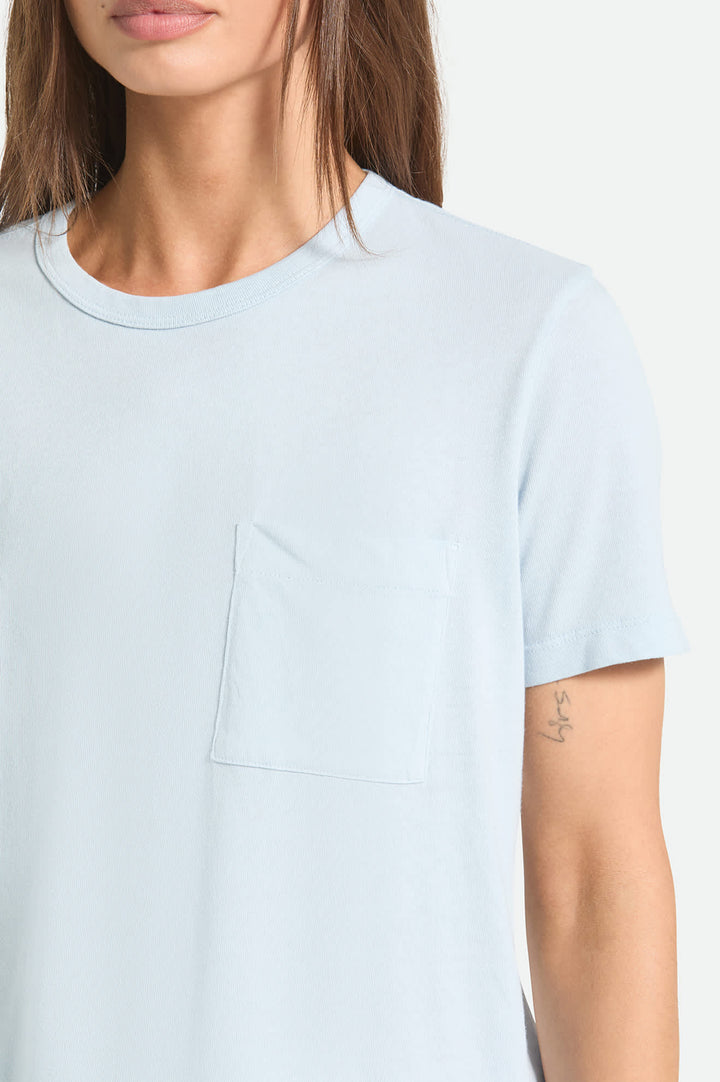 Brixton Women's Carefree Organic Garment Dye Perfect T-Shirt - Blue Aura - Sun Diego Boardshop