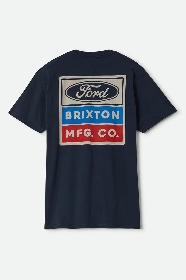 Brixton Men's Ford Service Dept Pocket T-Shirt - American Navy - Sun Diego Boardshop