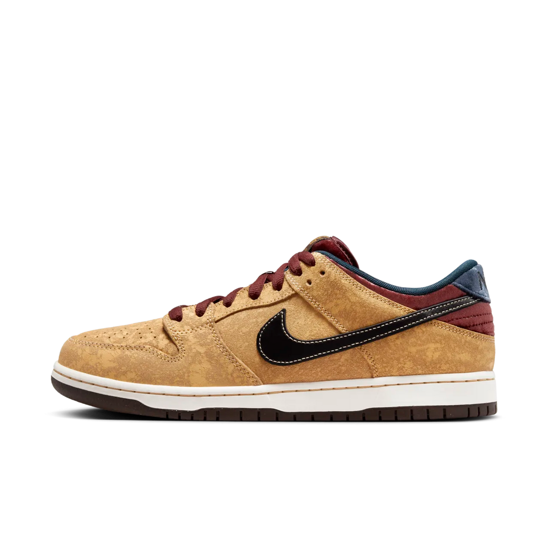 【Nike SB】 Dunk Low Pro Celestial Gold and Dark Team Red Nike Dunk Low Pro Shoe - CELESTIAL GOLD/BLACK/DARK TEAM RED