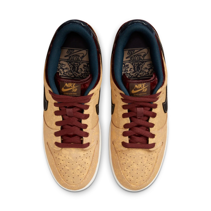 Nike Dunk Low Pro Shoe - CELESTIAL GOLD/BLACK/DARK TEAM RED - Sun Diego Boardshop