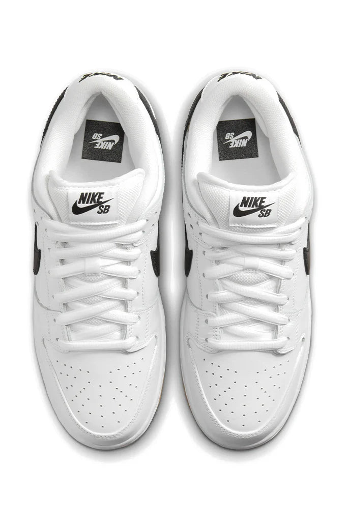 Nike SB DUNK LOW PRO SKATE SHOES - 101 WHITE/BLACK-WHITE-GUM LT BROWN - Sun Diego Boardshop