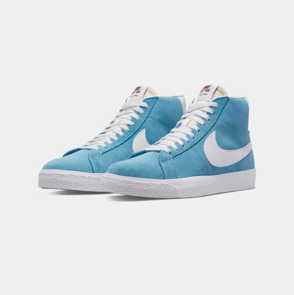 NIKE SB ZOOM BLAZER MID - CERULEAN/WHITE - Sun Diego Boardshop