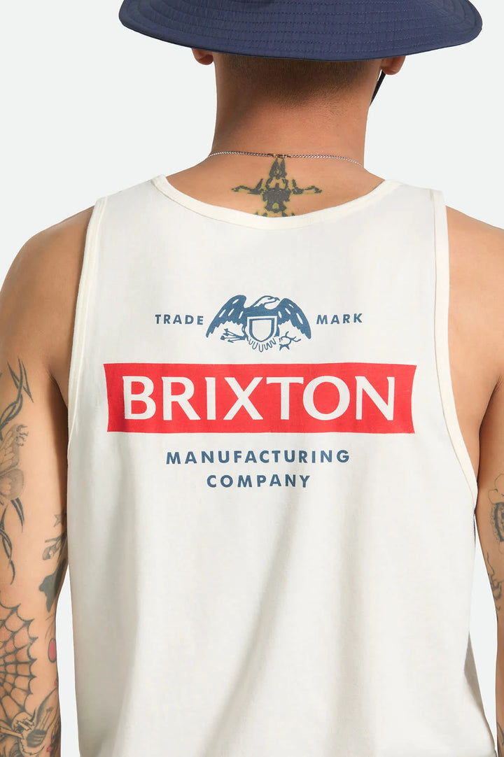 Brixton Men's Pinnacle Tank Top - Off White - Sun Diego Boardshop
