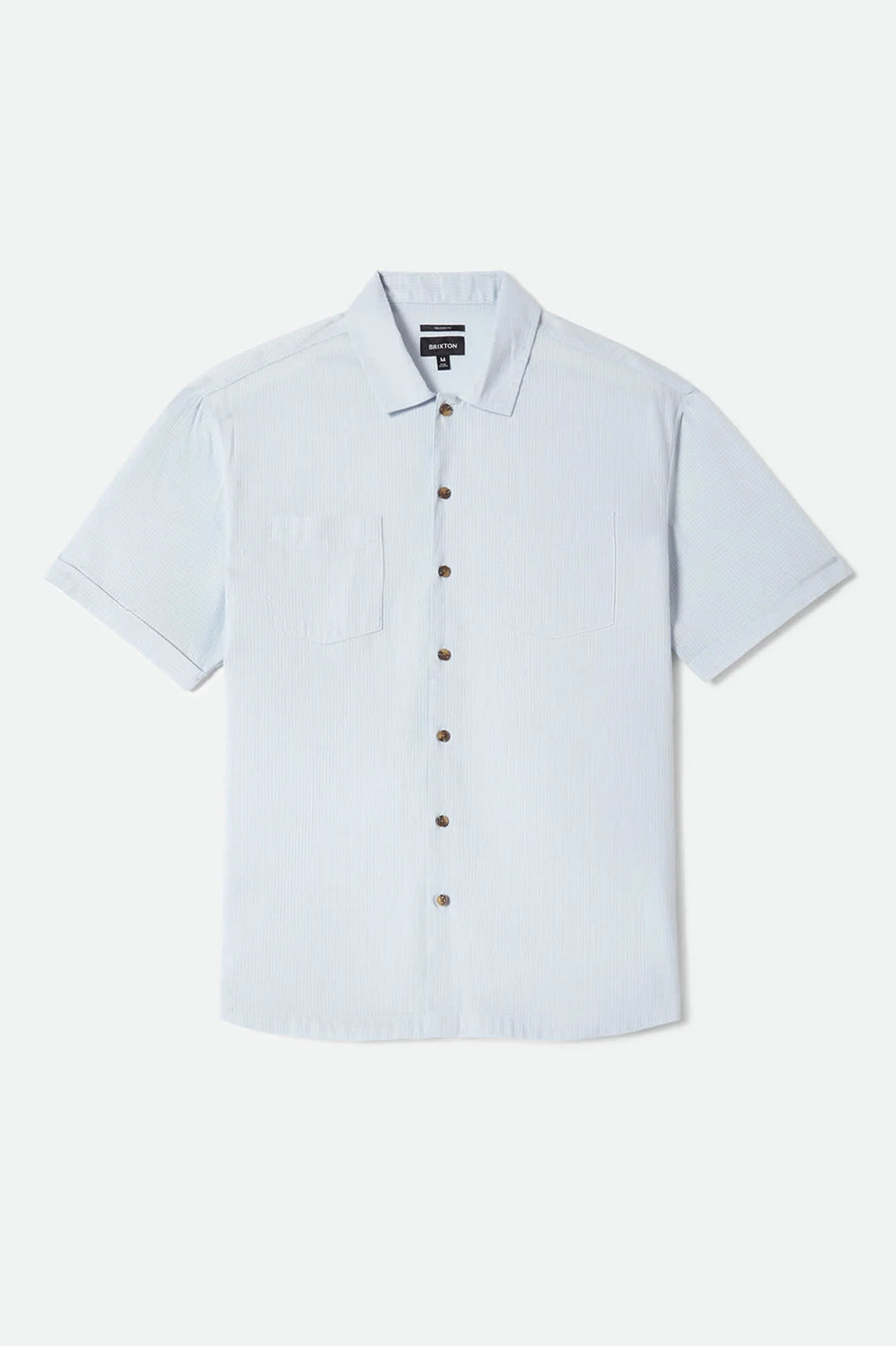 Brixton Men's The Vintage Short Sleeve Shirt - Blue Aura - Sun Diego Boardshop
