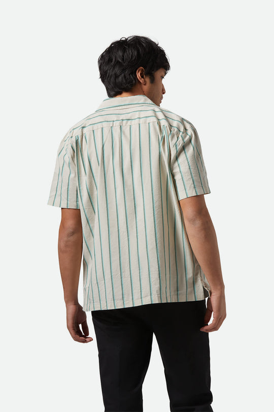 Brixton CRU Stripe Relaxed S/S Shirt - BEIGE - Sun Diego Boardshop