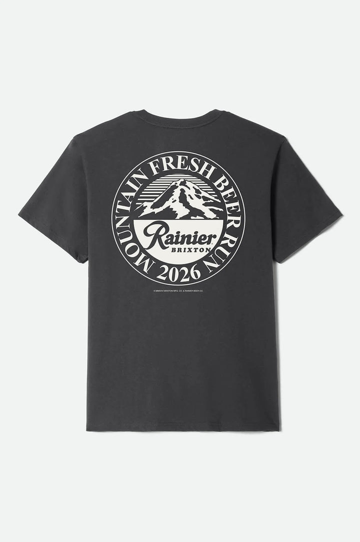 Brixton Men's Rainier Beer Run Short Sleeve Standard T-Shirt - Black - Sun Diego Boardshop