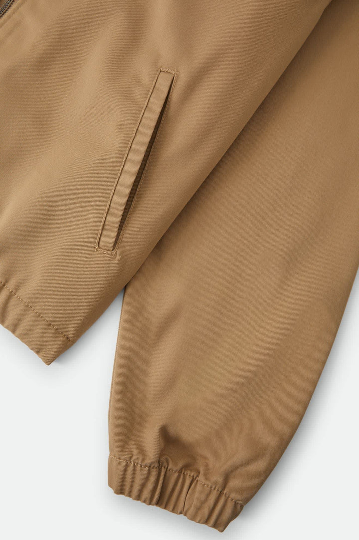 Brixton Men's Trademark Lightweight Garage Zip Jacket - British Khaki - Sun Diego Boardshop