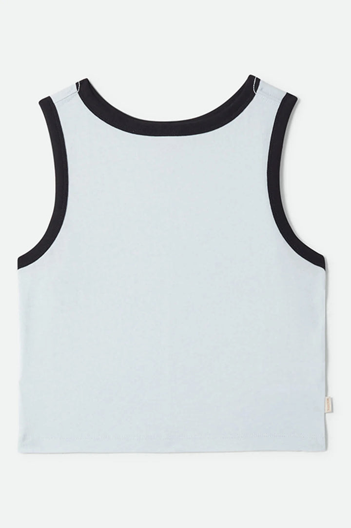 Brixton Women's Carefree Organic Garment Dye Cropped Tank - Blue Aura - Sun Diego Boardshop