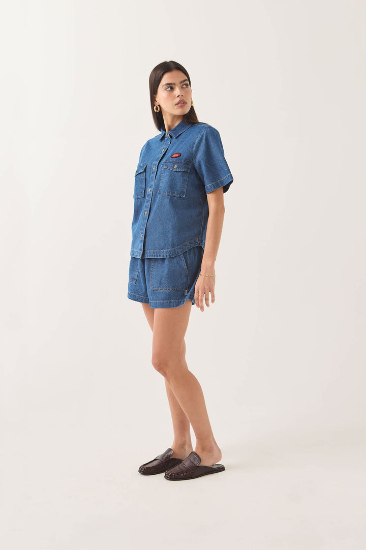 Brixton Women's Mechanics Shirt - Medium Chambray - Sun Diego Boardshop