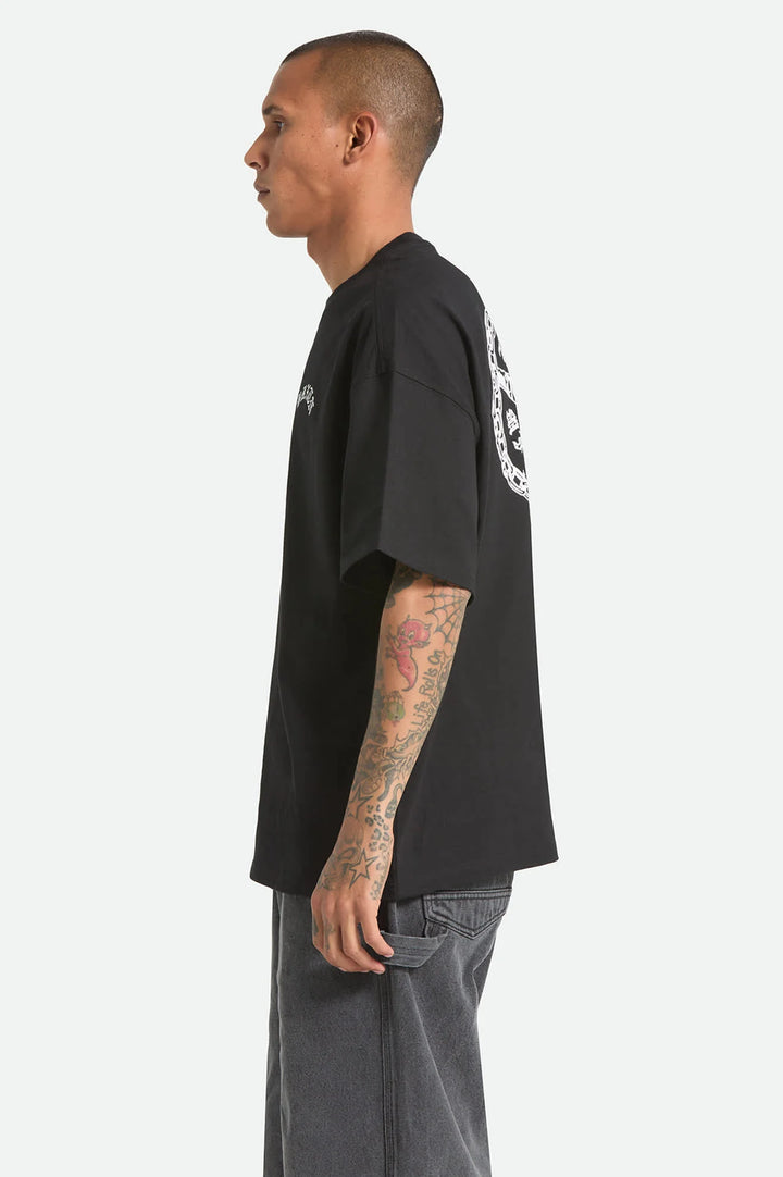 Brixton Men's Drive Short Sleeve Oversized T-Shirt - Black - Sun Diego Boardshop