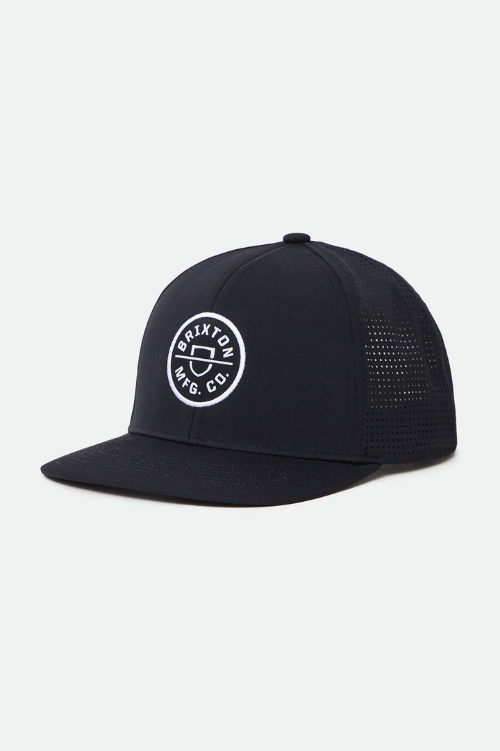 Brixton Crest Netplus Utility Snapback - BLACK - Sun Diego Boardshop