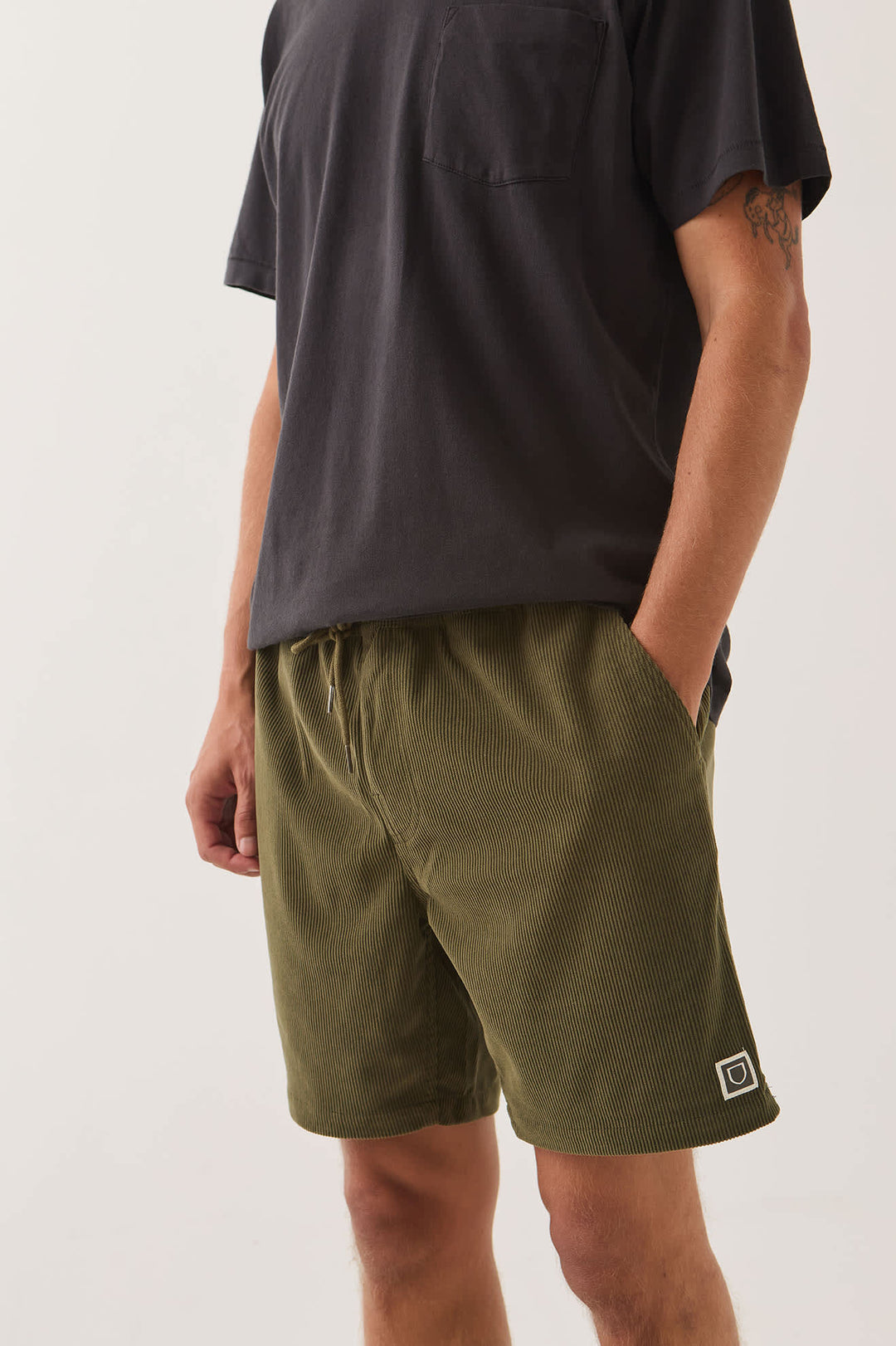 Brixton Men's Everyday Corduroy Short - Dark Olive - Sun Diego Boardshop