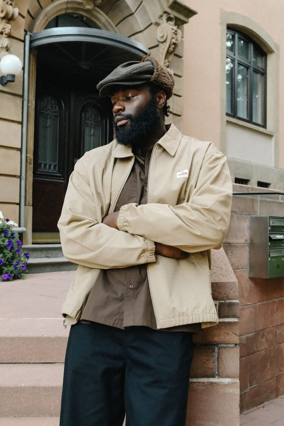 Brixton Men's Trademark Lightweight Garage Zip Jacket - British Khaki - Sun Diego Boardshop