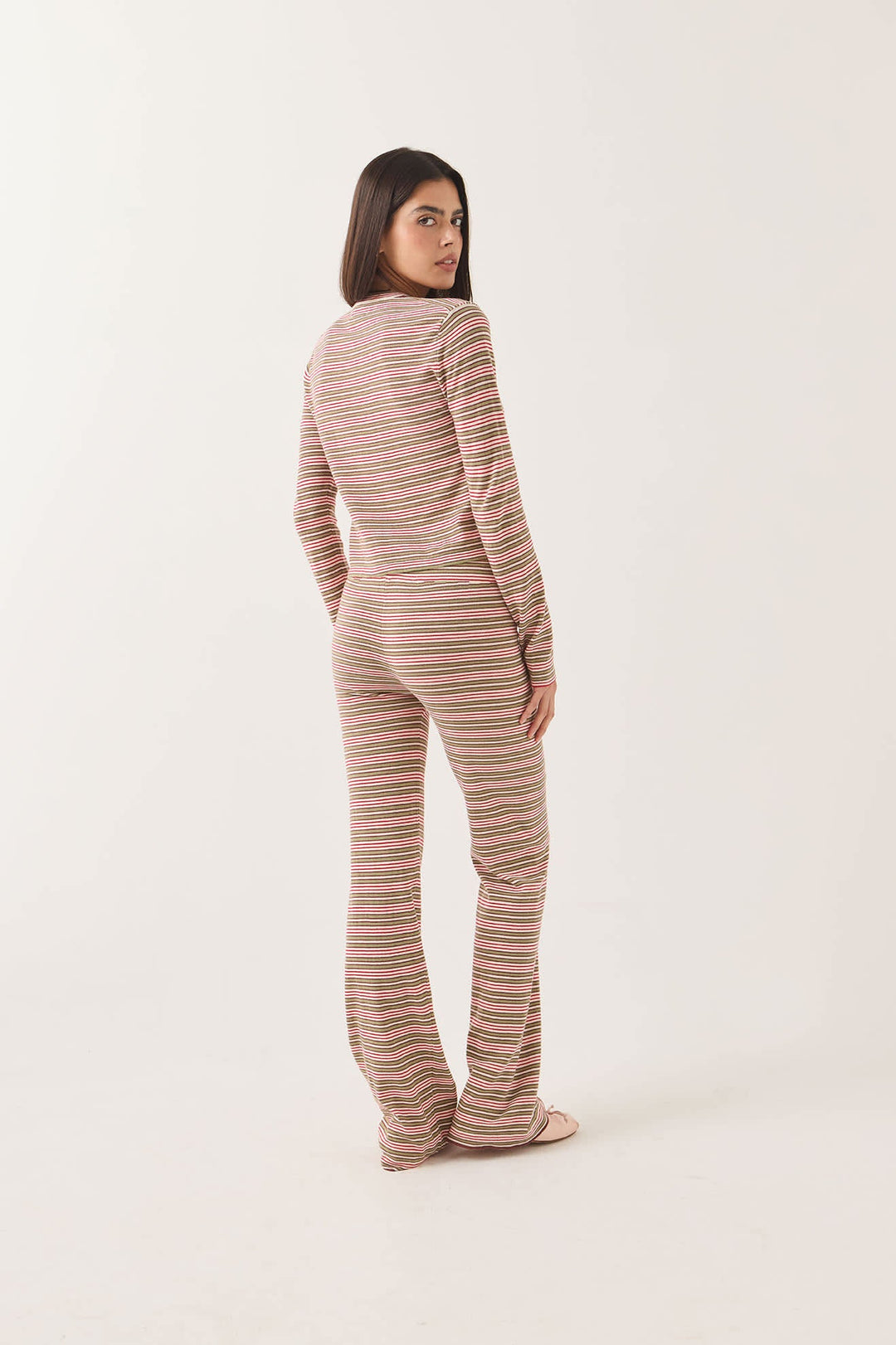 Brixton Women's Bixby Lightweight Cardigan - Green Multi Stripe - Sun Diego Boardshop