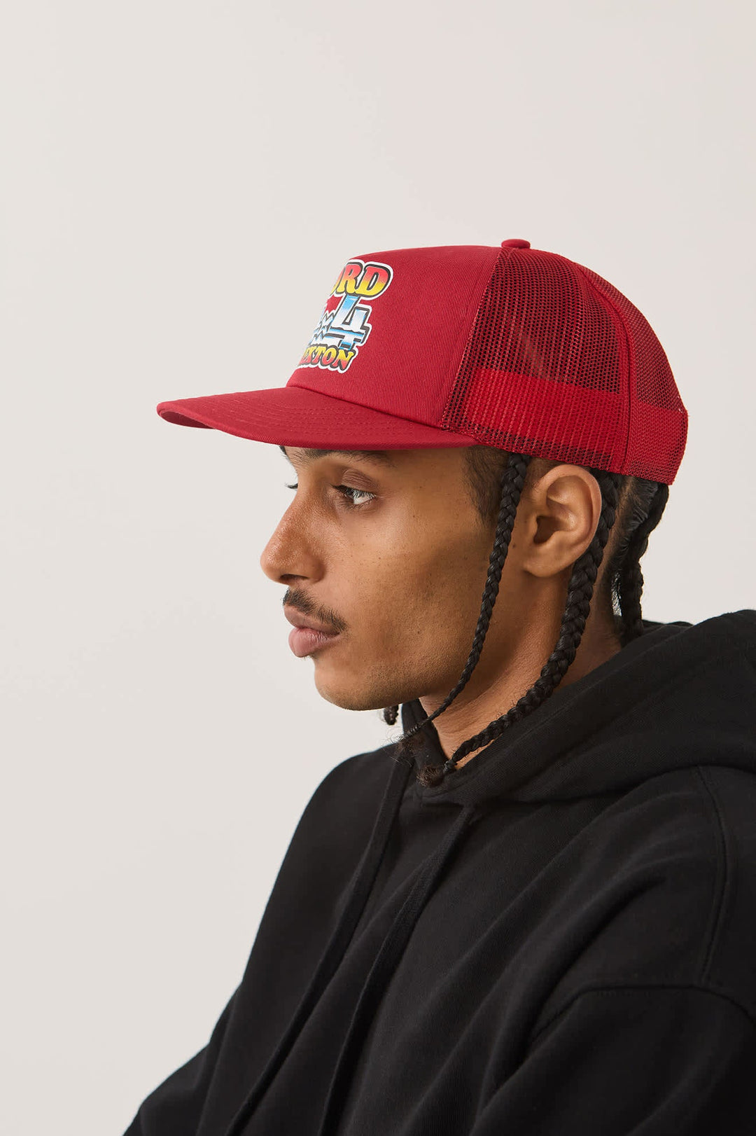 Brixton Men's Ford 4x4 Chrome Trucker Hat - Rangoon Red - Sun Diego Boardshop