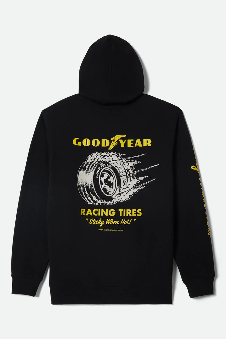 Brixton Men's Goodyear Cheater Slick Hood - Black - Sun Diego Boardshop