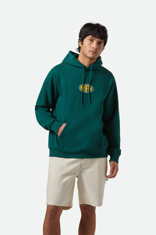 Brixton Largo Hoodie - Deep Emerald - Sun Diego Boardshop