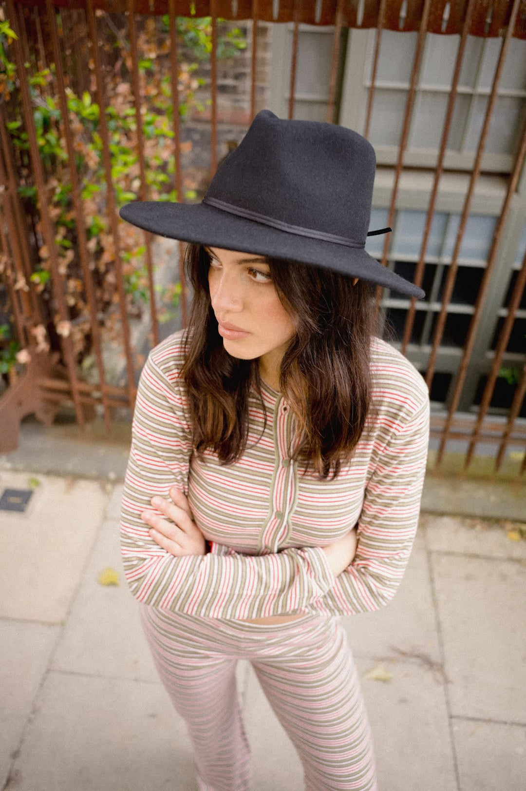 Brixton Women's Bixby Lightweight Cardigan - Green Multi Stripe - Sun Diego Boardshop