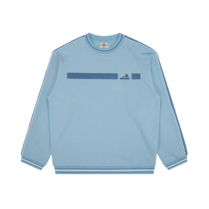 SunDiego Branded Wave Sweatshirt - TONAL PETROL BLUE - Sun Diego Boardshop