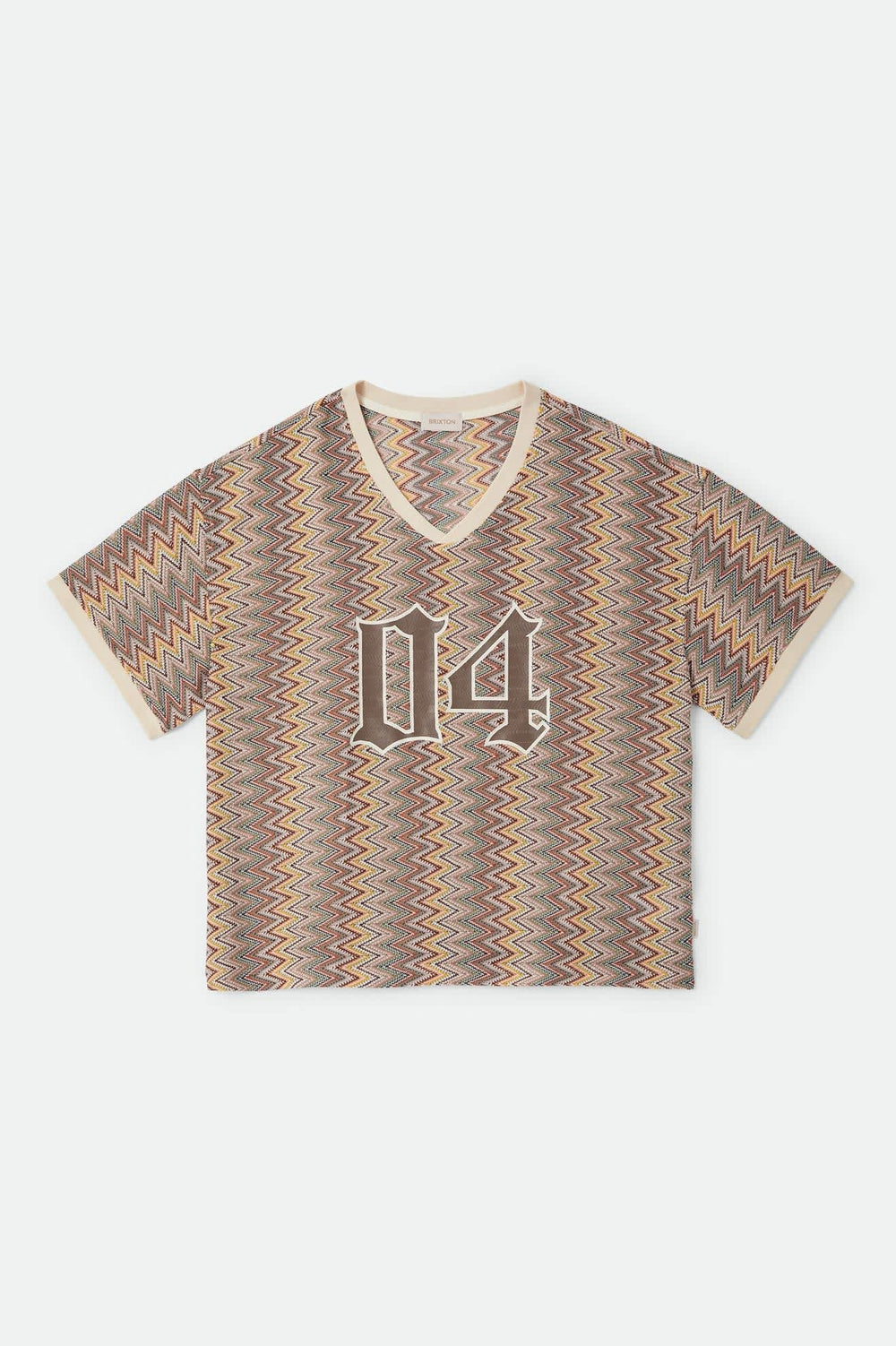 Brixton Women's Football Oversized Mesh Jersey - Multi Color Zigzag - Sun Diego Boardshop