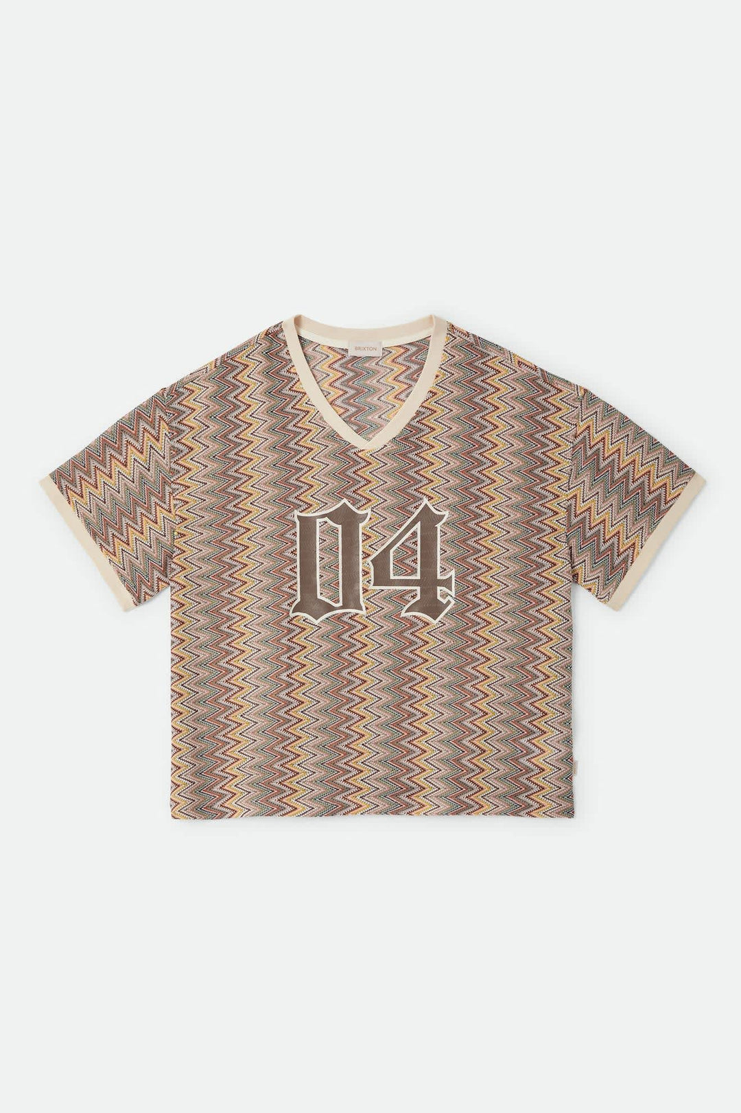Brixton Women's Football Oversized Mesh Jersey - Multi Color Zigzag - Sun Diego Boardshop