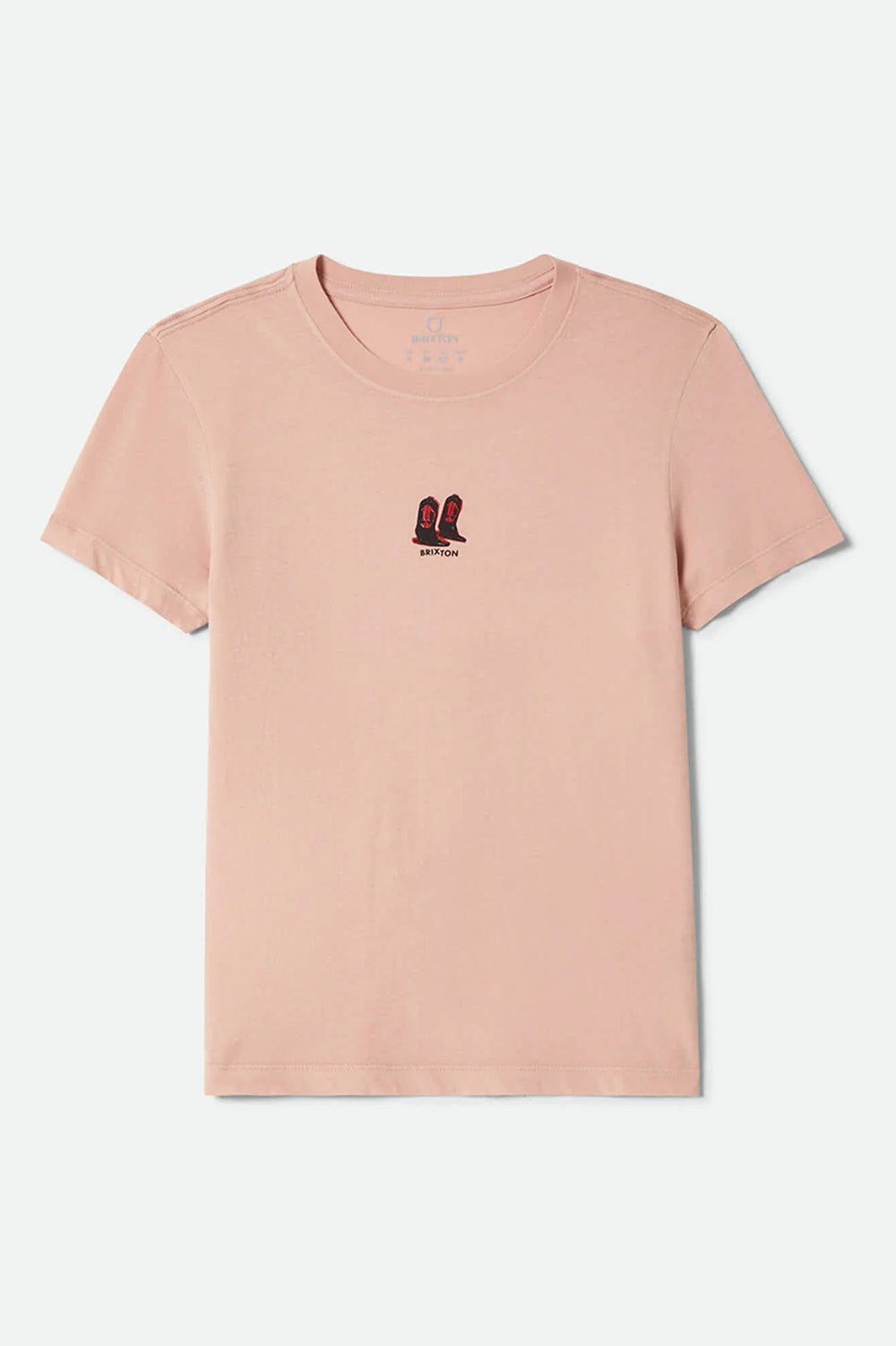 Brixton Women's Two Boots Slim Crew T-Shirt - Silver Pink - Sun Diego Boardshop