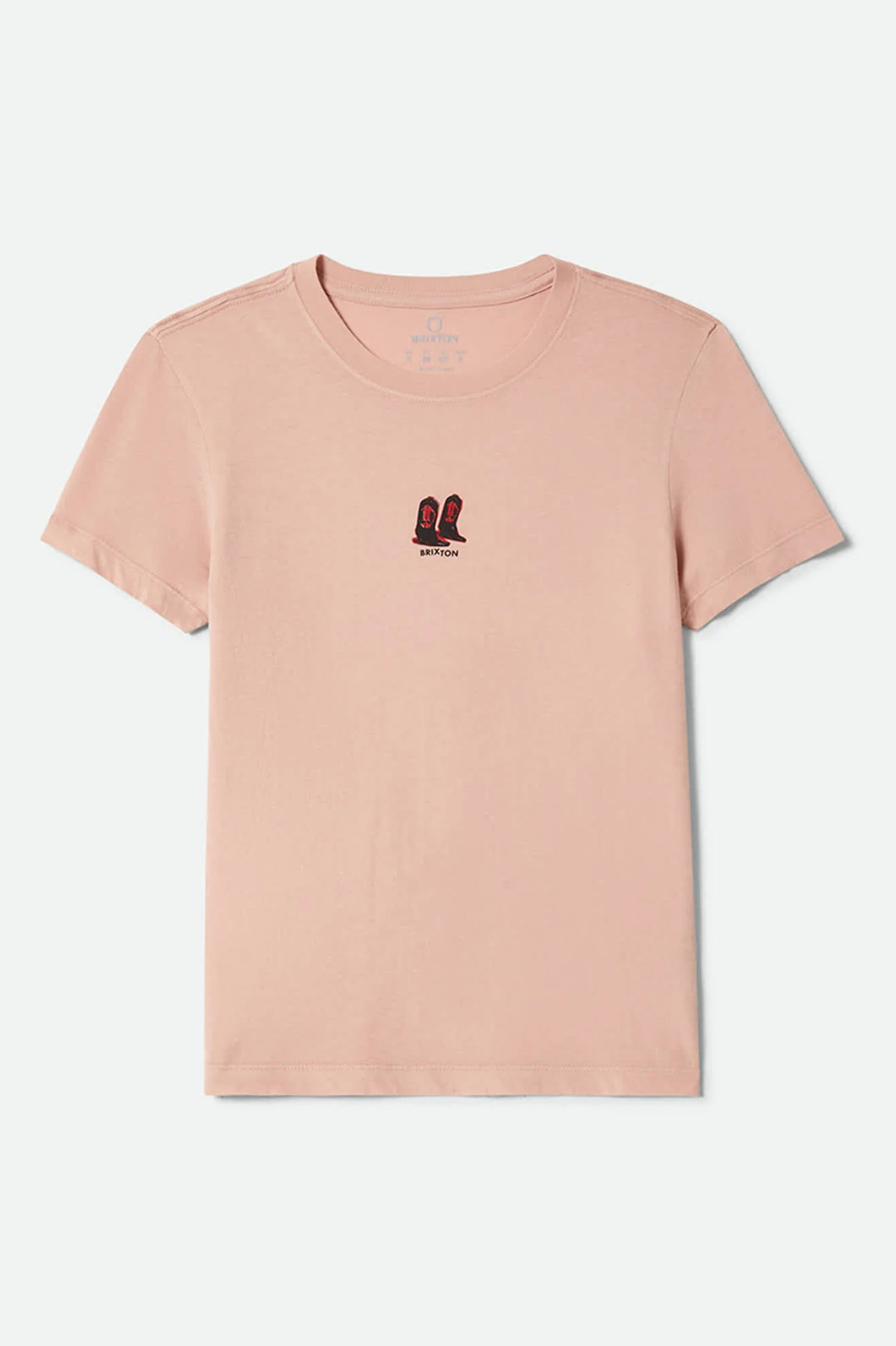 Brixton Women's Two Boots Slim Crew T-Shirt - Silver Pink - Sun Diego Boardshop