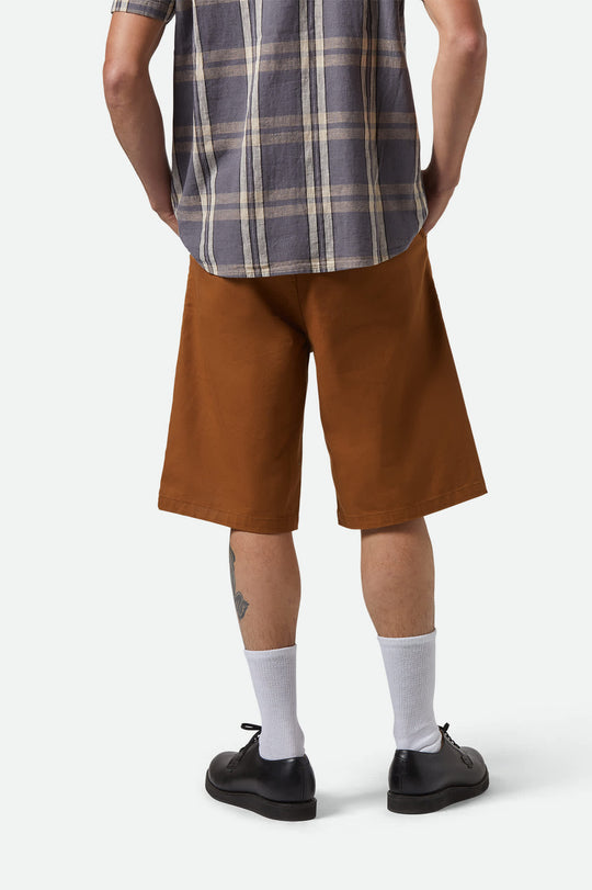 Brixton Choice Chino Baggy Short - Washed Copper - Sun Diego Boardshop