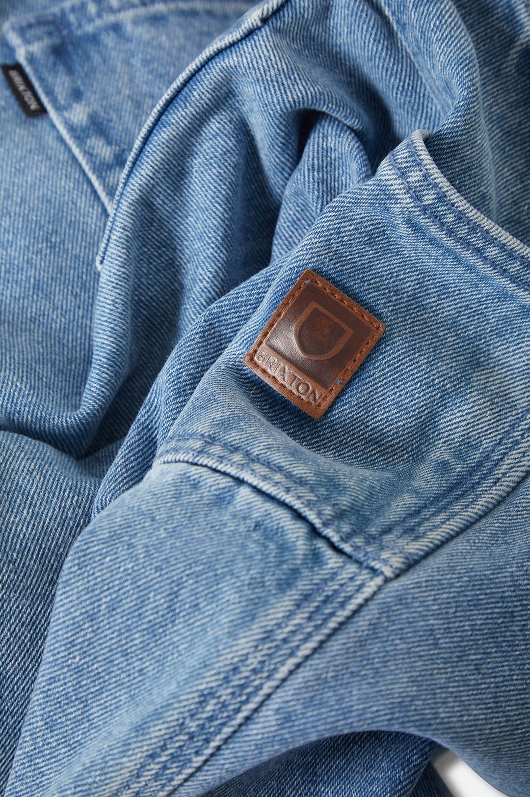 Brixton Men's Builders Carpenter Baggy Short - Washed Blue Denim - Sun Diego Boardshop