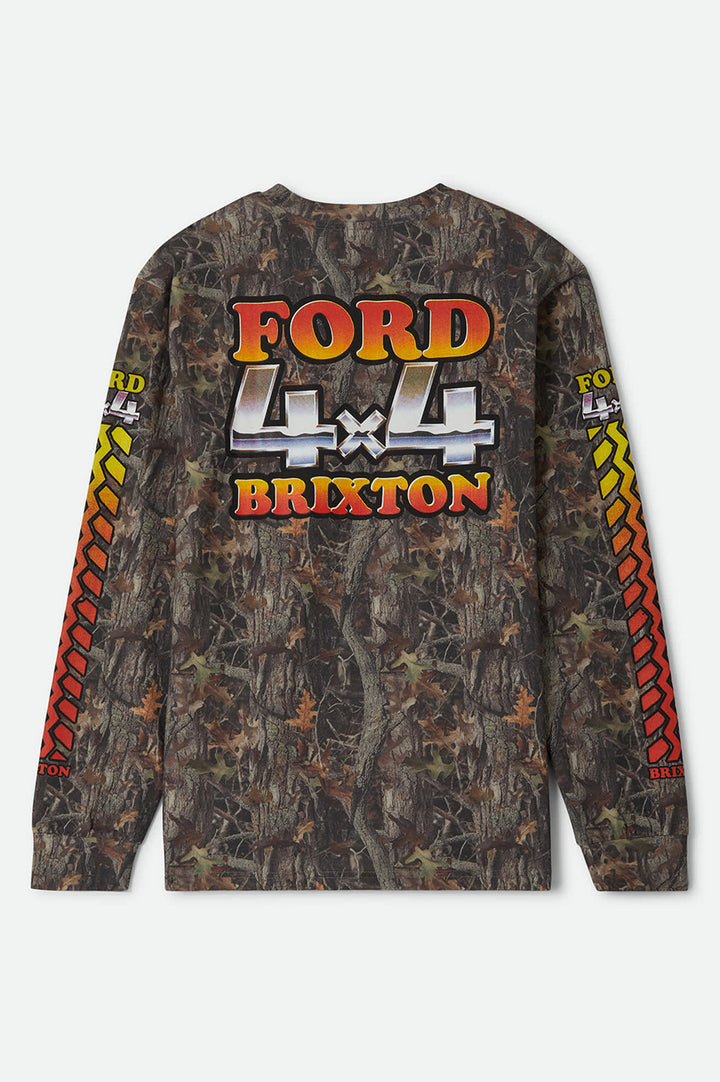 Brixton Men's Ford 4x4 Chrome Long Sleeve T-Shirt - Boxwood Green - Sun Diego Boardshop