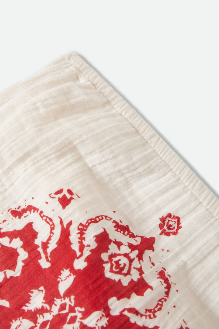 Brixton Women's The Lola Tube Top - Off White/Robust Red - Sun Diego Boardshop