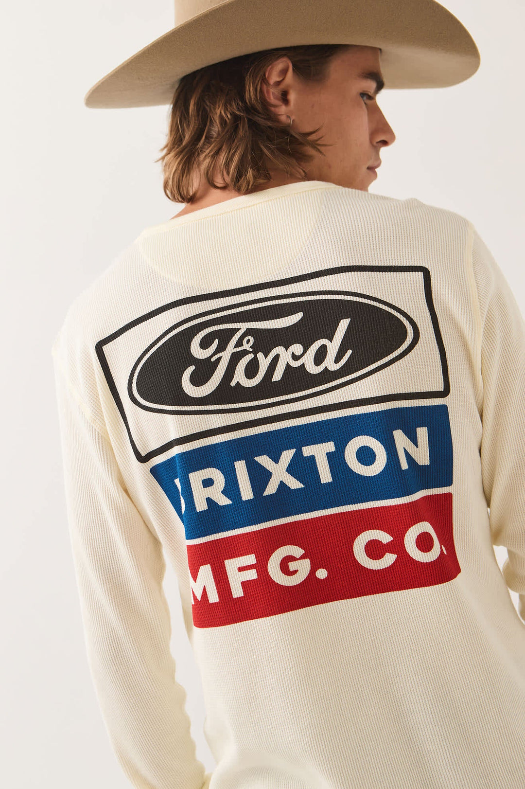 Brixton Men's Ford Service Dept Waffle T-Shirt - Wimbledon White - Sun Diego Boardshop