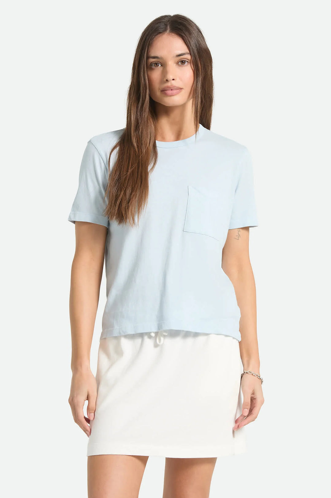 Brixton Women's Carefree Organic Garment Dye Perfect T-Shirt - Blue Aura - Sun Diego Boardshop