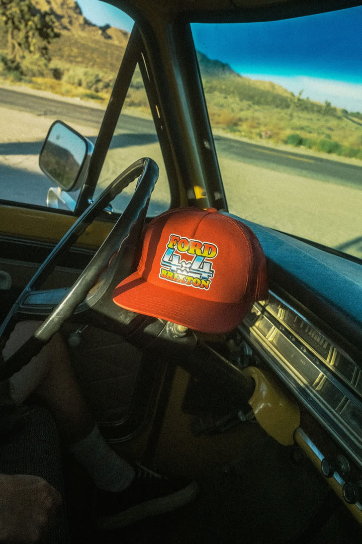Brixton Men's Ford 4x4 Chrome Trucker Hat - Rangoon Red - Sun Diego Boardshop