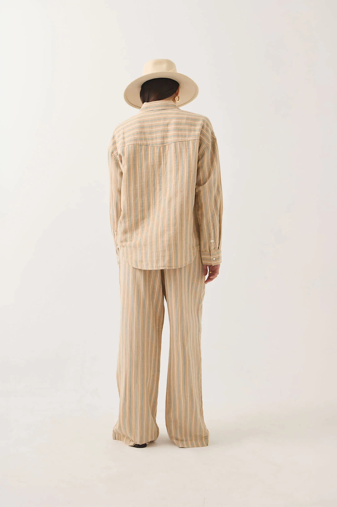Brixton Women's Wayne Shirt - Sand Stripe - Sun Diego Boardshop