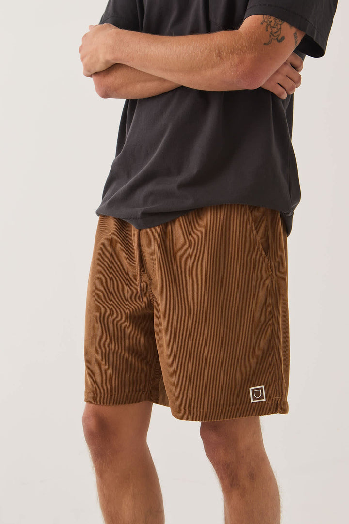 Brixton Men's Everyday Corduroy Short - Tobacco Brown - Sun Diego Boardshop
