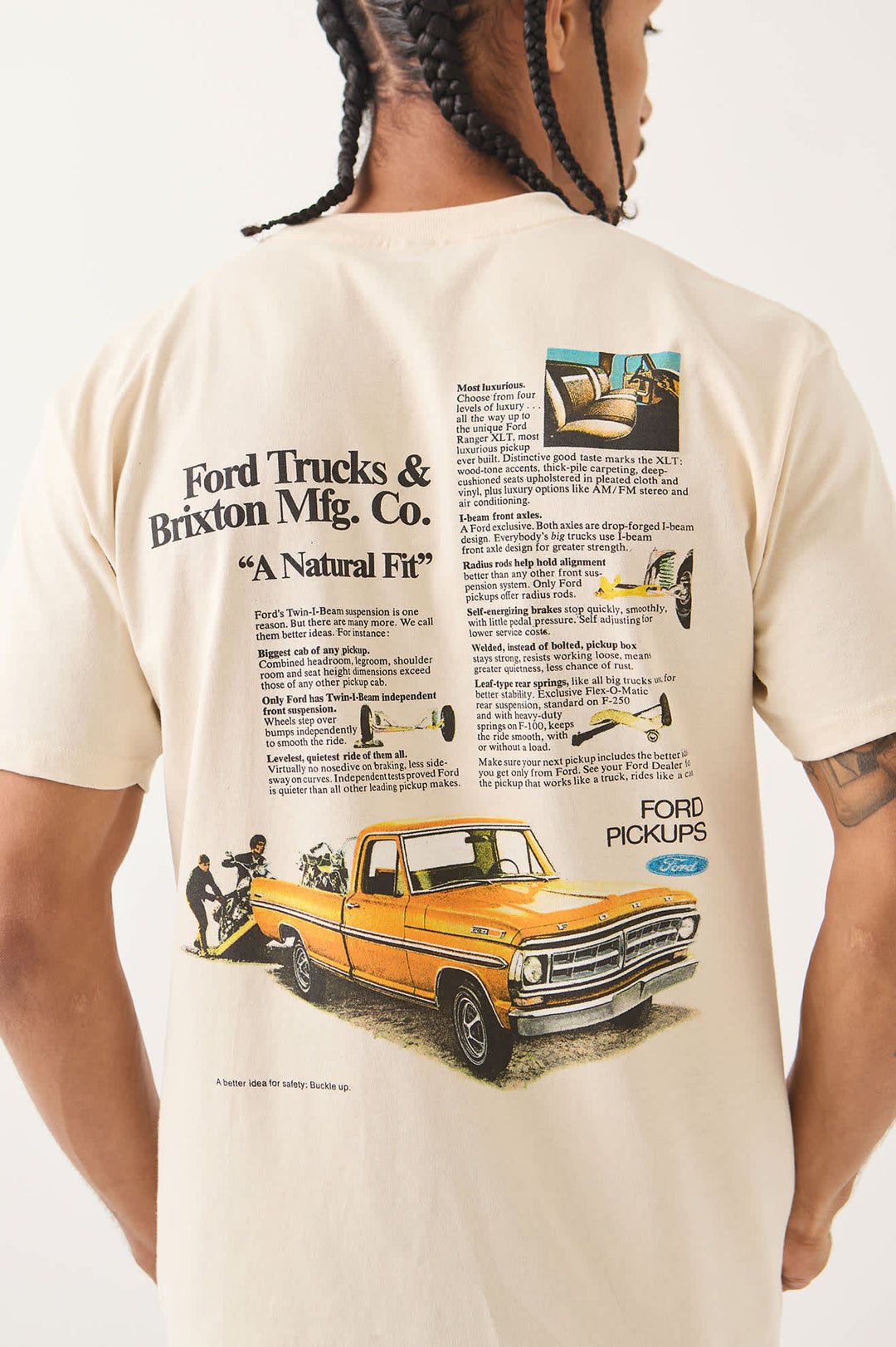 Brixton Men's Ford 71 Pickup T-Shirt - Wimbledon White - Sun Diego Boardshop