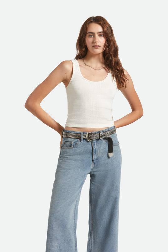 Brixton Pointelle Slim Fit Tank - White - Sun Diego Boardshop
