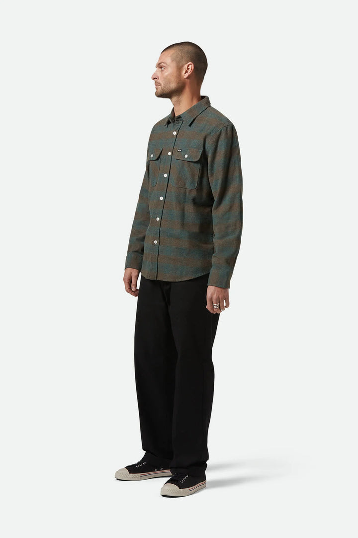 Brixton Men's Bowery Flannel - Ocean - Sun Diego Boardshop