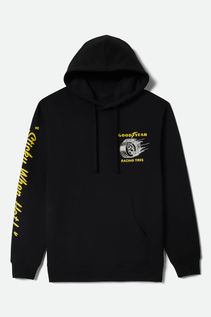 Brixton Men's Goodyear Cheater Slick Hood - Black - Sun Diego Boardshop