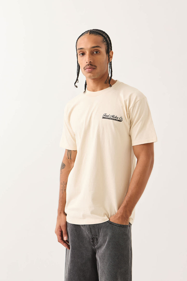 Brixton Men's Ford 71 Pickup T-Shirt - Wimbledon White - Sun Diego Boardshop