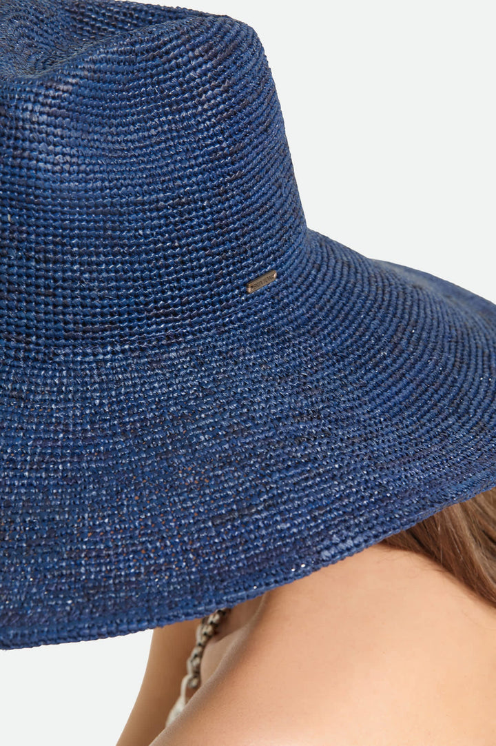 Brixton Women's Helena Straw Sun Hat - Midnight Blue - Sun Diego Boardshop