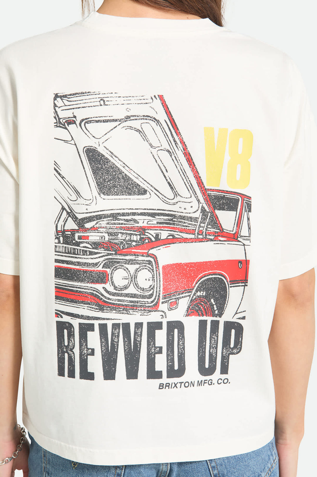 Brixton Women's Revved Up Boxy Crew T-Shirt - Off White - Sun Diego Boardshop
