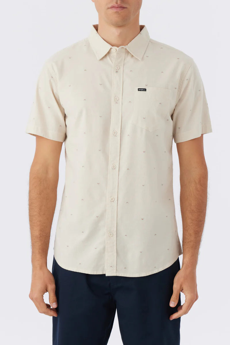 O'Neill Quiver Stretch Dobby Standard Shirt - Cream - Sun Diego Boardshop