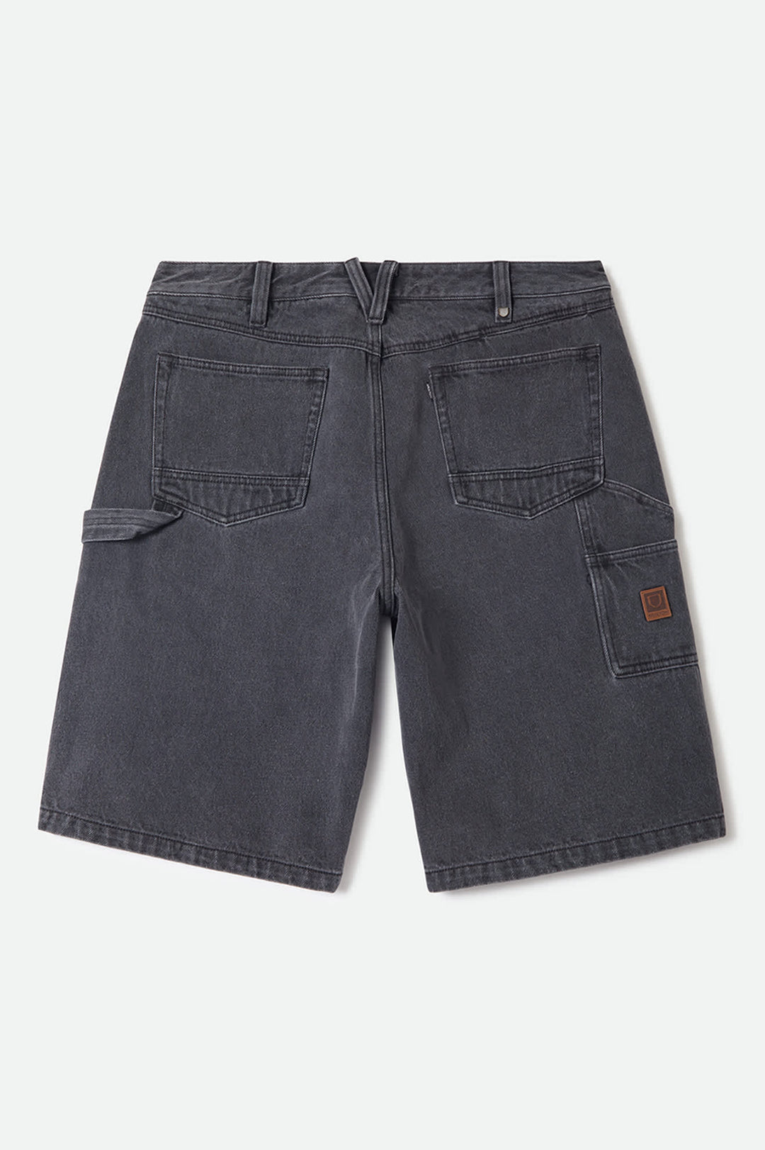 Brixton Men's Builders Carpenter Baggy Short - Washed Black Denim - Sun Diego Boardshop