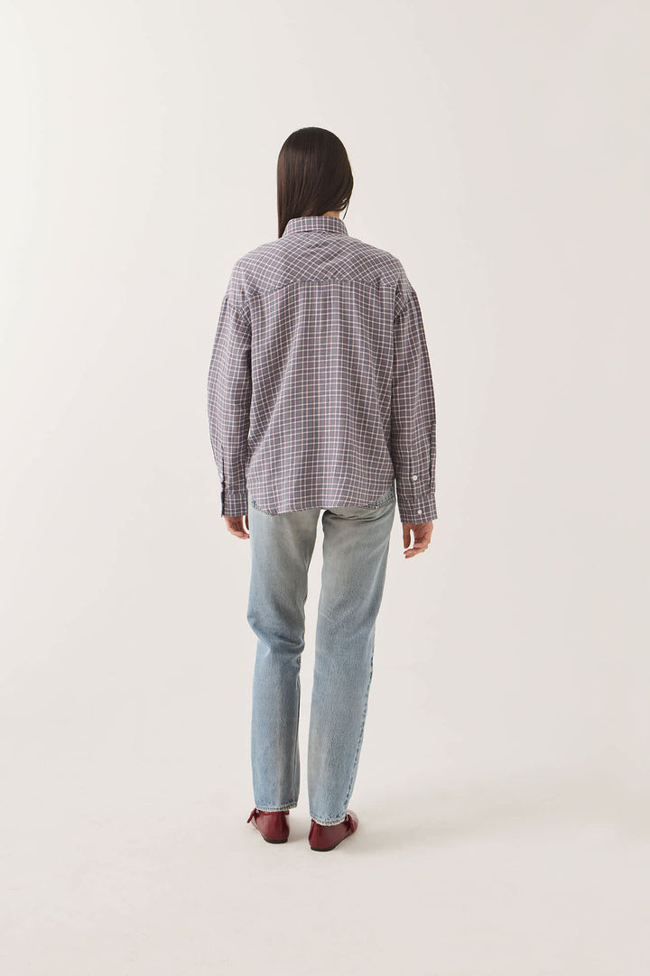 Brixton Women's Wayne Shirt - Soft Navy Plaid - Sun Diego Boardshop